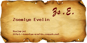 Zsemlye Evelin névjegykártya
